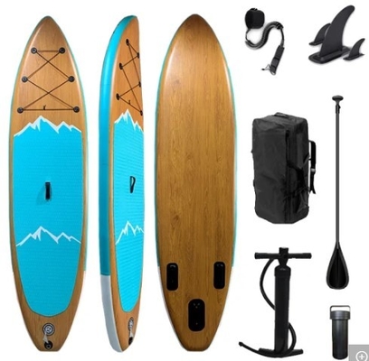 Tablero de paleta inflable del sorbo de la tabla hawaiana superior suave de madera popular del estilo los 315*83*15cm