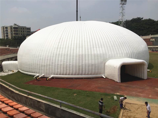 Diámetro inflable de los 10m de la tienda de la bóveda gigante del PVC del OEM para la ayuda humanitaria