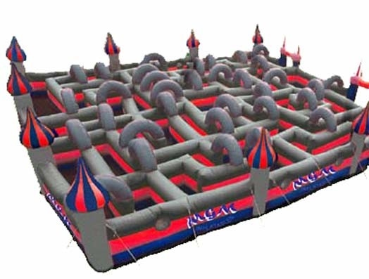Casa inflable impermeable Maze Outdoor Playground Equipment de la despedida