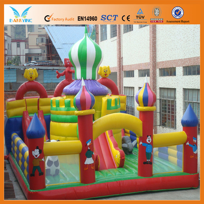 Juego combinado del parque de atracciones del patio inflable ULTRAVIOLETA anti de la historieta