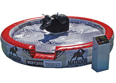 Bull mecánica inflable de lujo, rodeo mecánico Bull de la estera inflable redonda del PVC