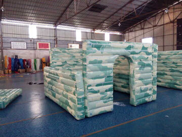 Juegos inflables de los deportes del camuflaje, pared rota arcón inflable de Paintball