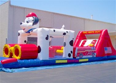 La carrera de obstáculos inflable de la historieta, persigue el obstáculo inflable para jugar del niño