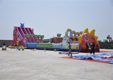 Carrera de obstáculos inflable emocionante, carrera de obstáculos extrema inflable de la precipitación de la adrenalina