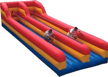 Alquiler inflable del funcionamiento del amortiguador auxiliar del carril doble al aire libre interactivo inflable de los juegos