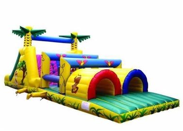 Carrera de obstáculos inflable colorida de la selva/carrera de obstáculos del niño para los niños