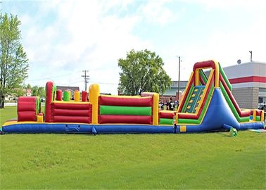 Carrera de obstáculos inflable gigante del tren de la lona del PVC de Platón para el prado