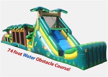 Carrera de obstáculos inflable de 74 niños al aire libre del pie para los juegos interactivos