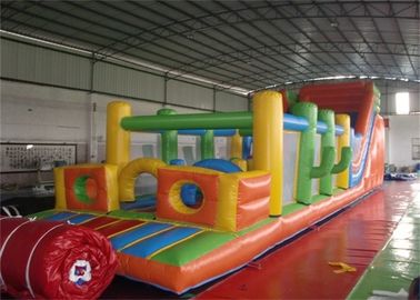 Casa inflable enorme resistente al fuego de la despedida del patio de la carrera de obstáculos/de la carrera de obstáculos