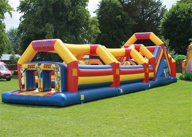 Carrera de obstáculos inflable adulta del patio trasero impermeable del PVC con EN14960
