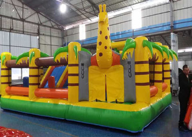 Castillo animoso inflable de la palmera de la lona traviesa del PVC para los niños