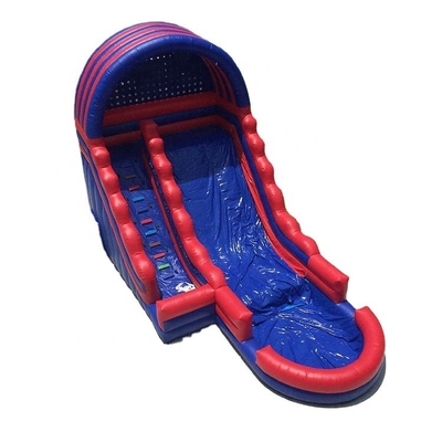 El OEM Plato Inflatable Swimming Pool Water desliza rojo y el azul explota los Waterslides