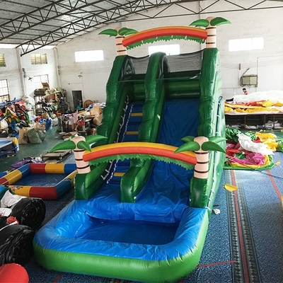 Los toboganes acuáticos inflables por encargo del PVC de 0.55m m para Childre 14 años envejecen