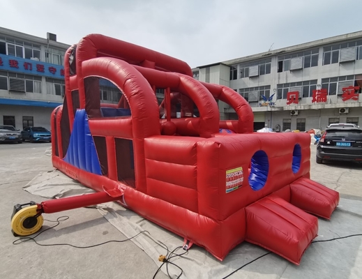 gorila inflable Silde 10mL*5mW*4mH del funcionamiento de los niños de la carrera de obstáculos del PVC de 0.55m m