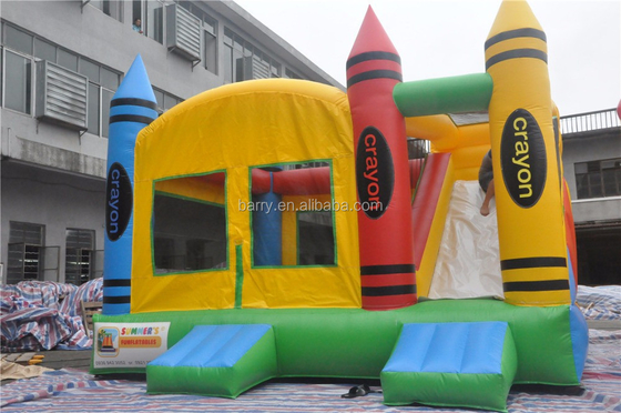 Lona que salta combinado inflable del castillo de la gorila del juego animoso de la diapositiva