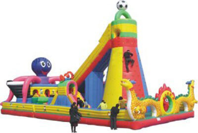 Puntada doble inflable interior del Tripple del parque de atracciones NFPA701