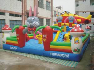 Parque animoso inflable del castillo de la diversión de la lona del Pvc para EN14960 al aire libre