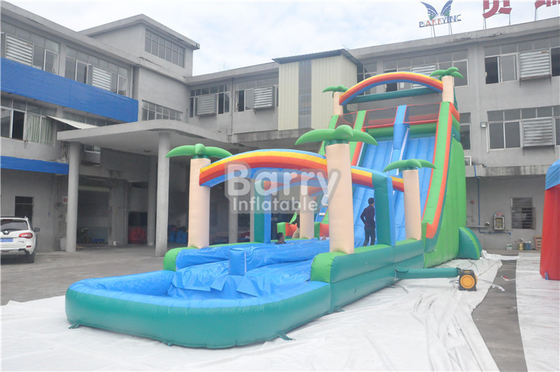 Material comercial del PVC de Tress Blow Up Water Slide 0.55m m de la selva
