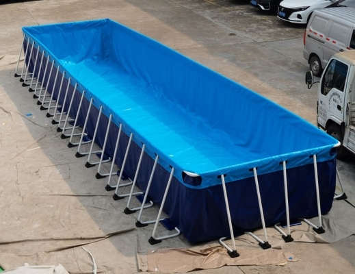 Piscina portátil del PVC de SCT sobre el marco metálico de tierra el 12*3*1.32m